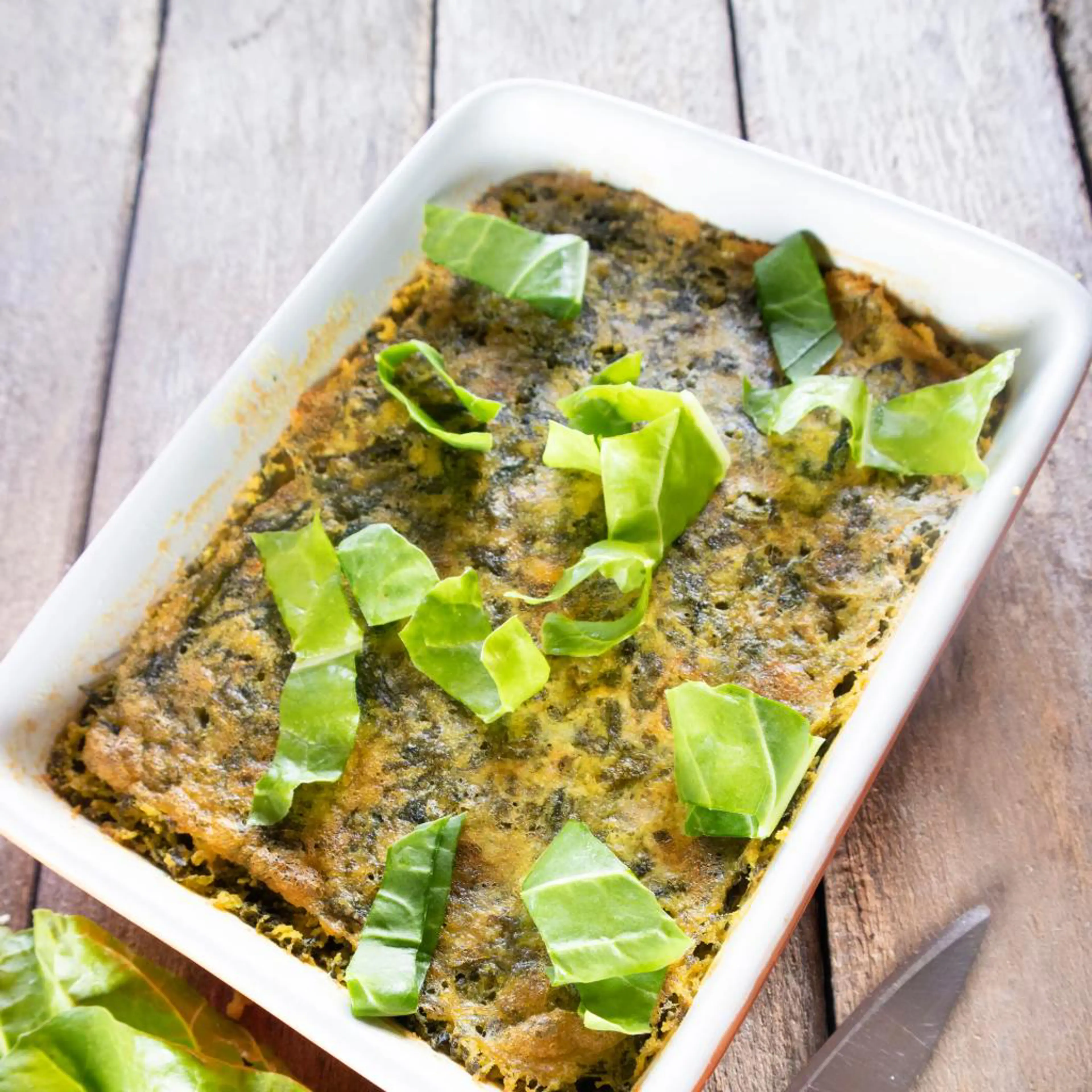 Frittata z sałatą