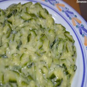 Courgettes et mozzarella frites