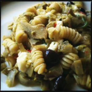 Fusilli with Spring Onions