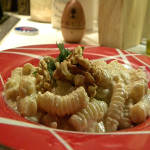 Fusilli with Mint Cream