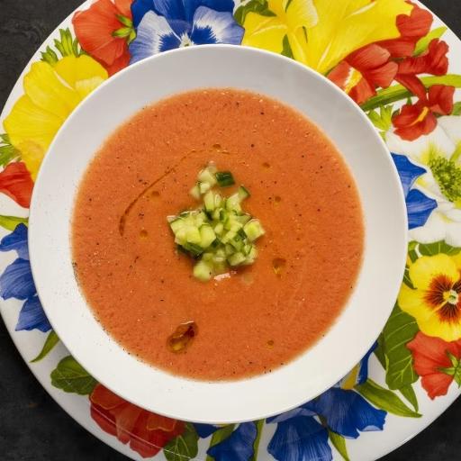 La foto della ricetta Gazpacho di Tuduu adatta a Vegetariani, diete senza lattosio, pescetariani.