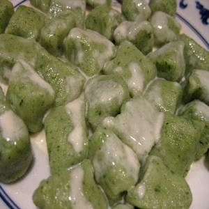 Groene gnocchi