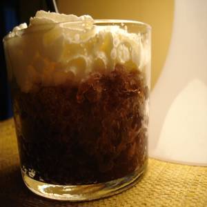 Granita van koffie met room