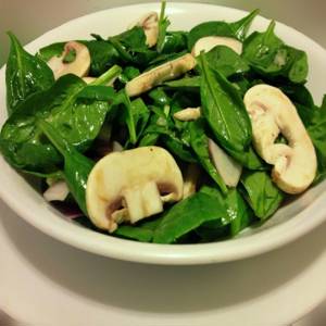 Mushroom and Spinach Salad