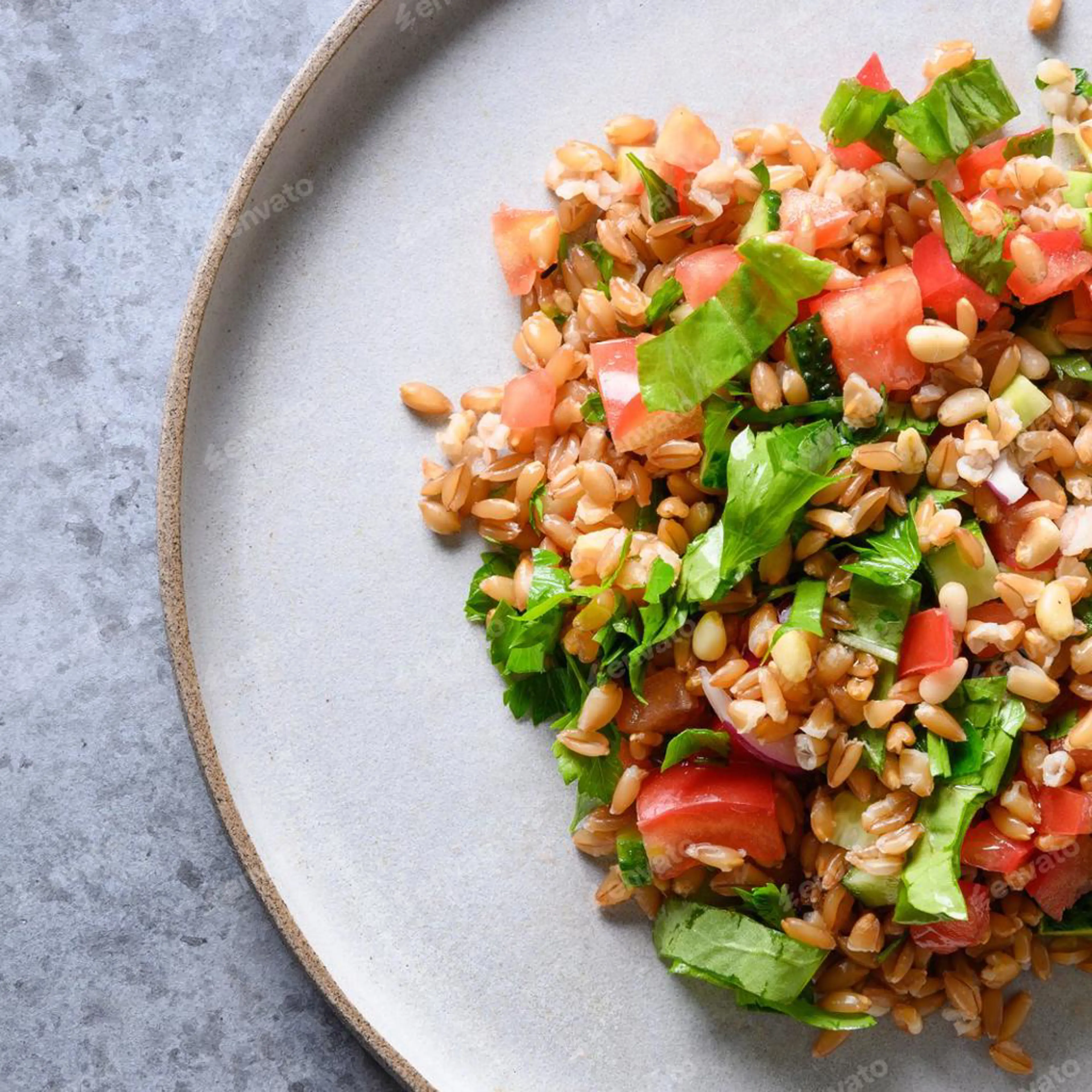 Zomerse spelt salade