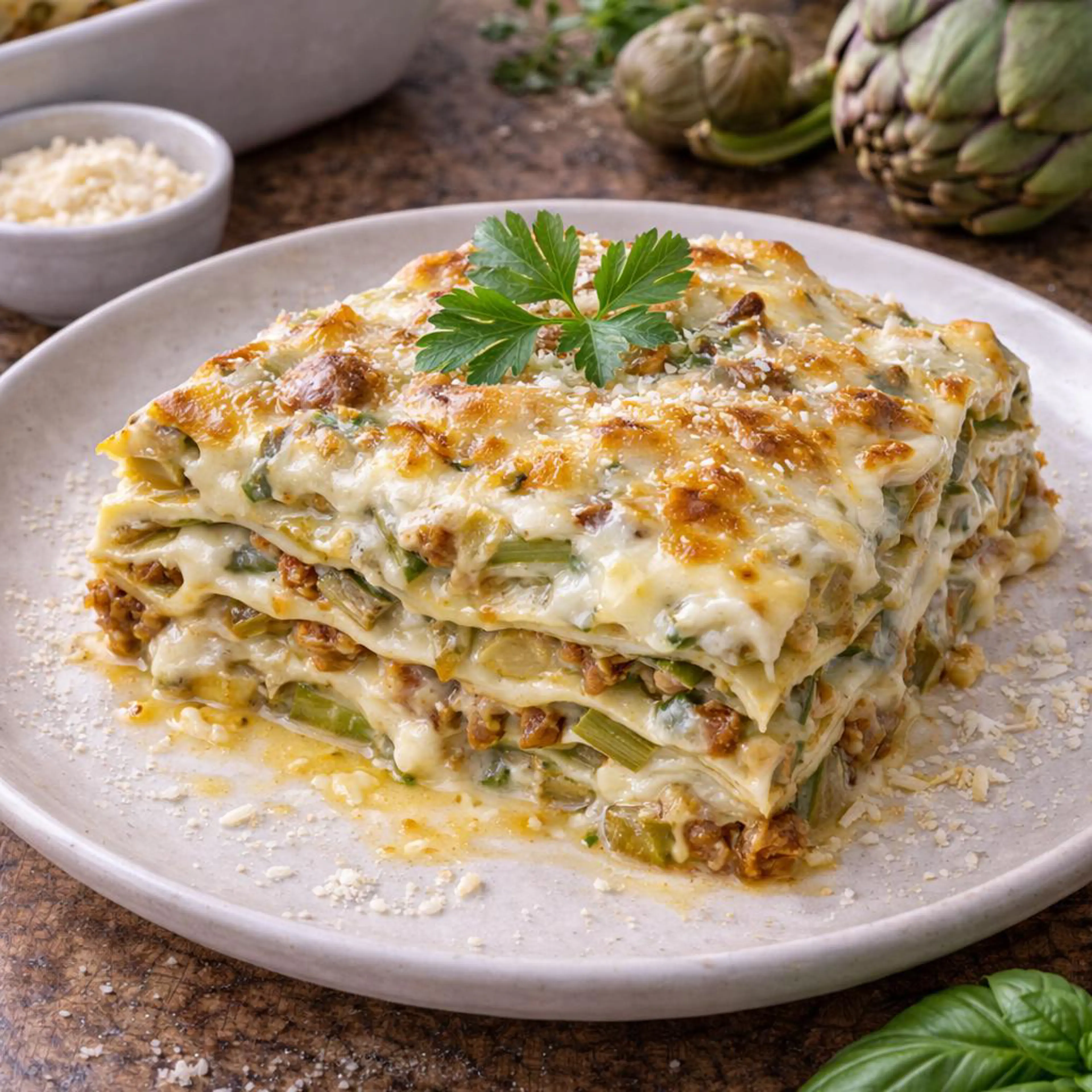 Lasagna con i carciofi