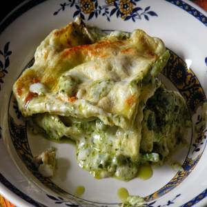 Lasaña al pesto