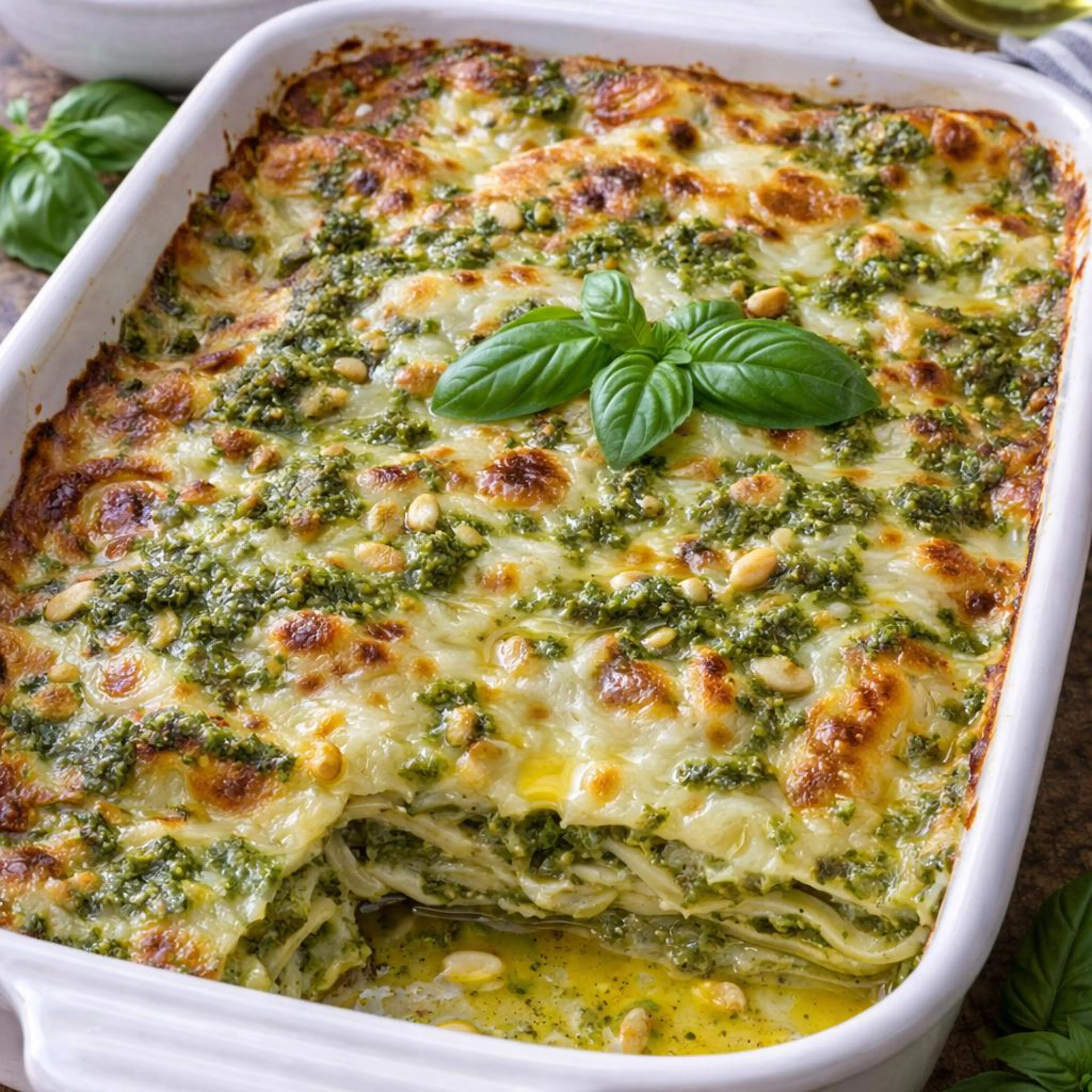 Grüne Lasagne auf emilianische Art