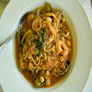 Linguine med skaldjur