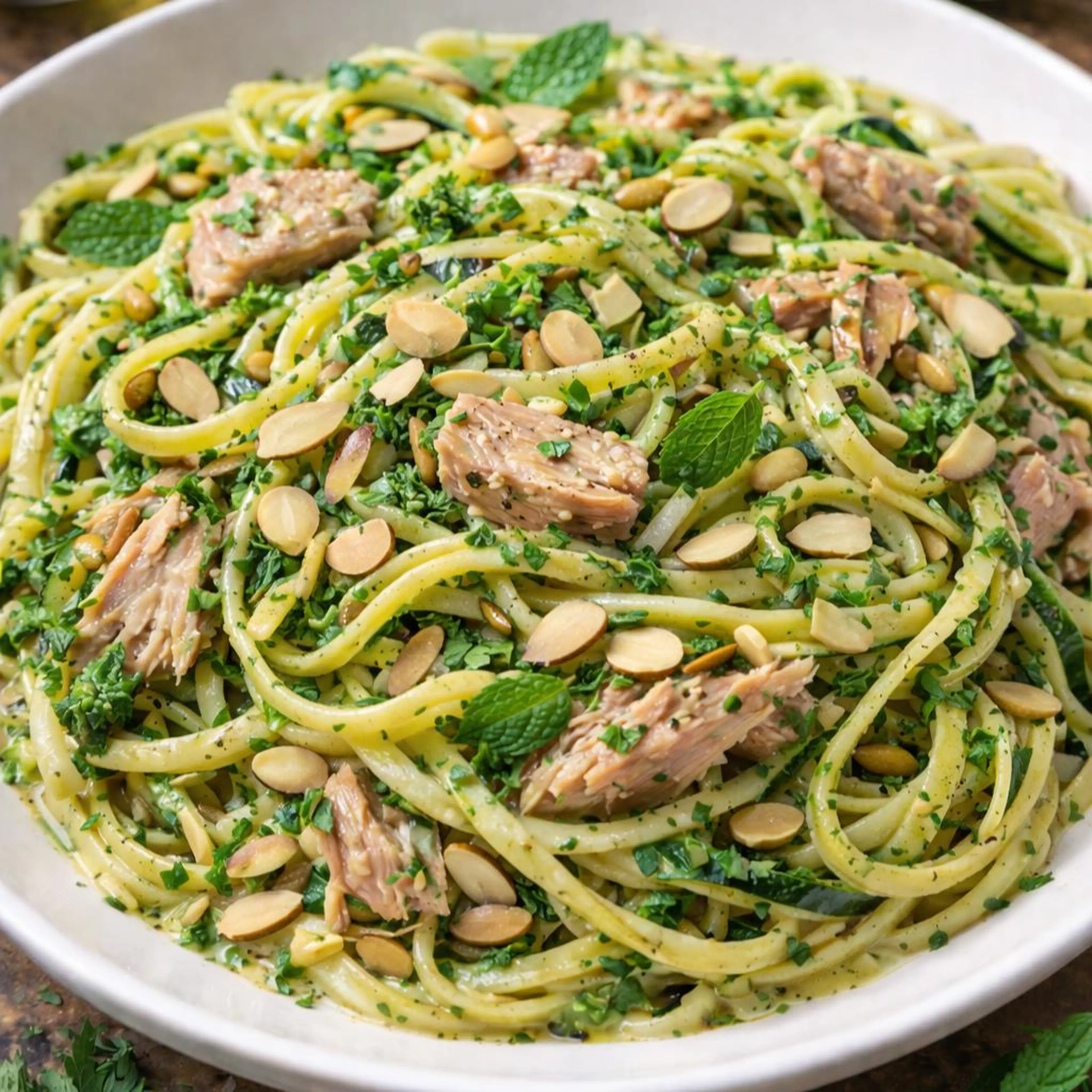 Linguine z miętą