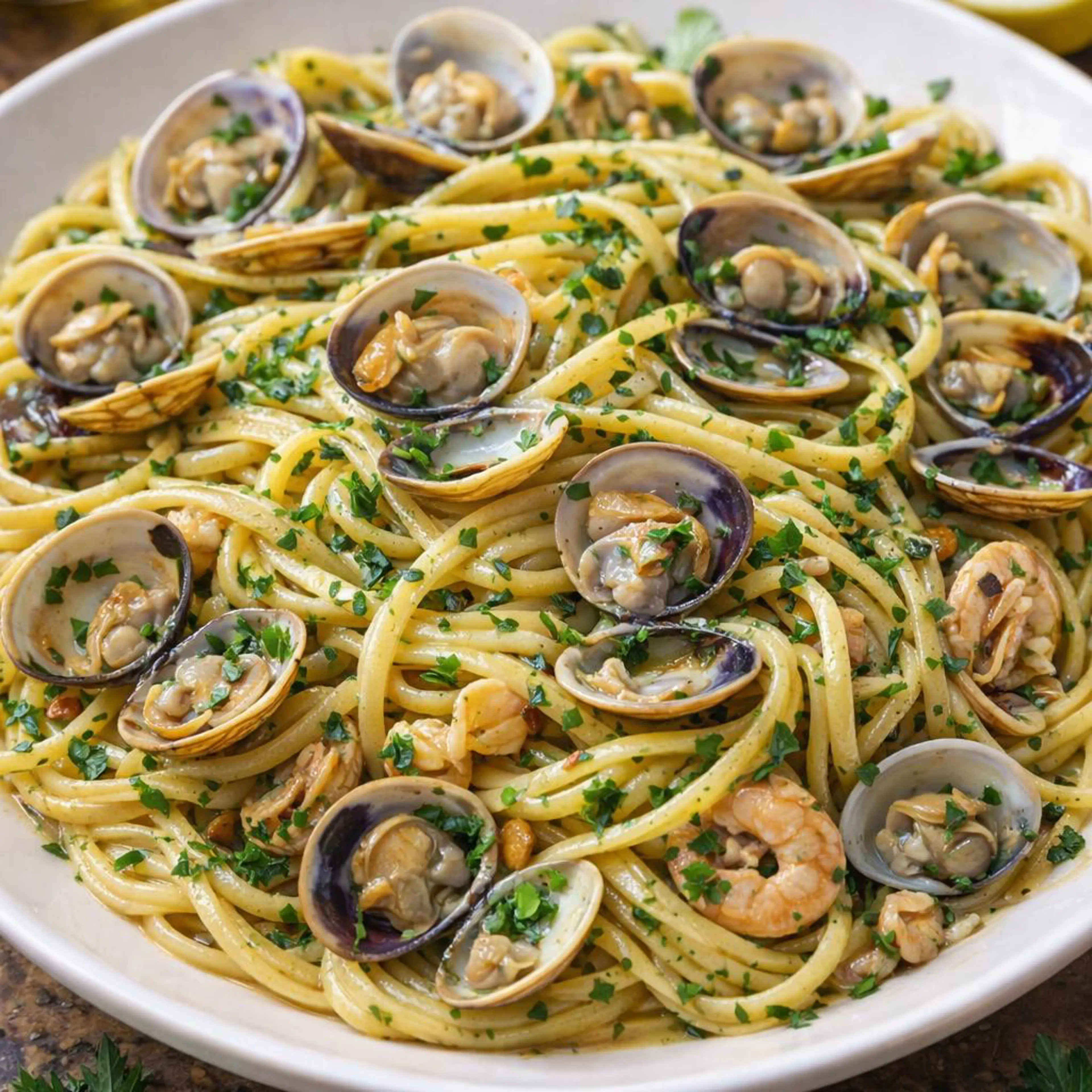 Linguine med musslor