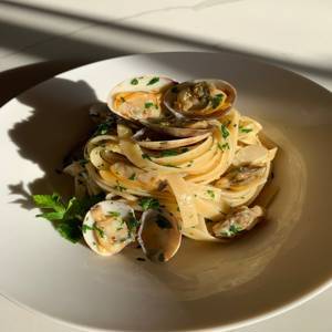 Linguine aux langoustines et palourdes