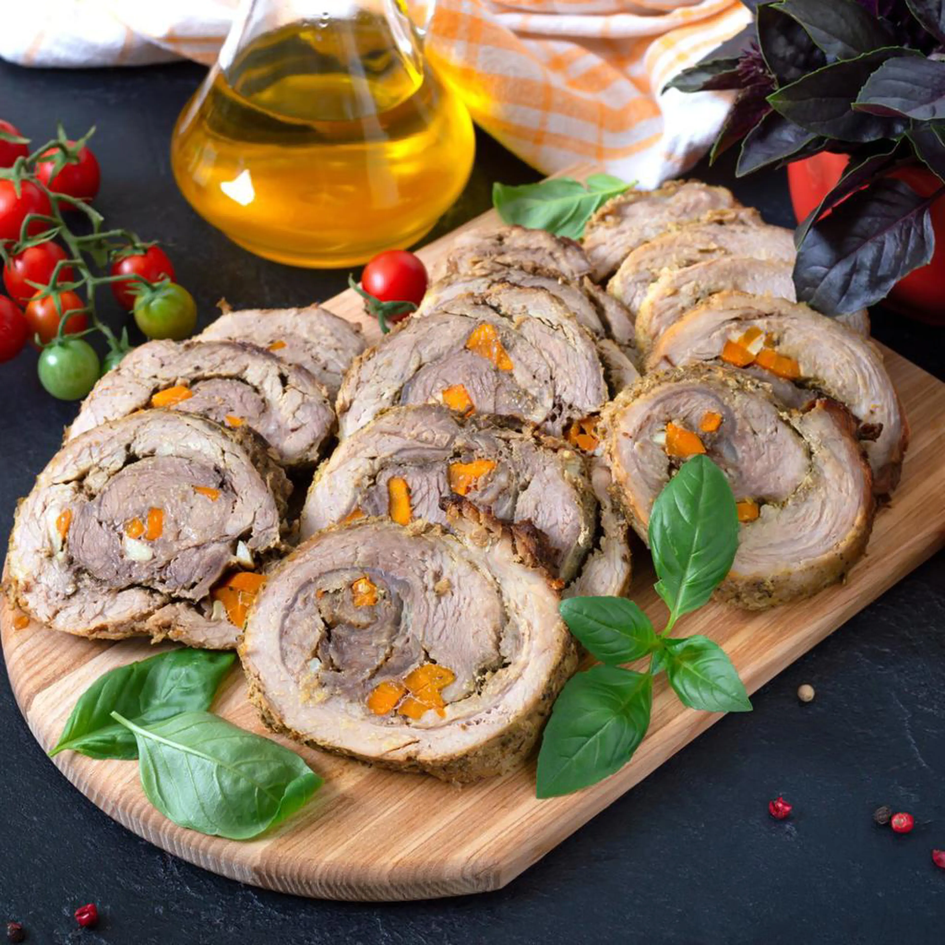 Opgerolde lamsrollade