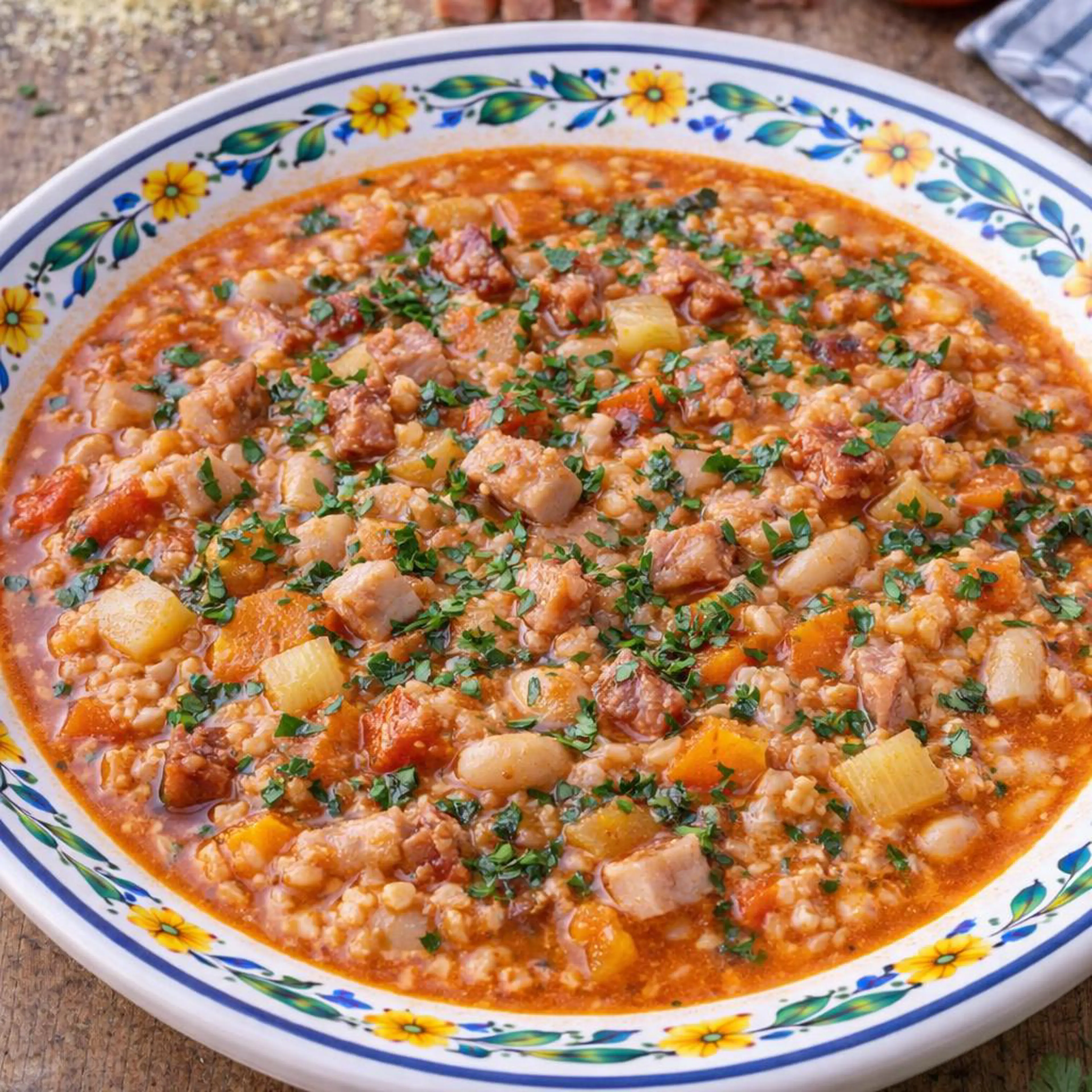 Minestrone z semoliną