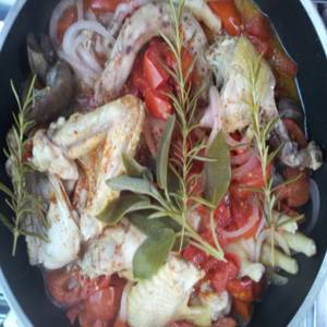 Nasello Coi Peperoni E Il Vino Bianco