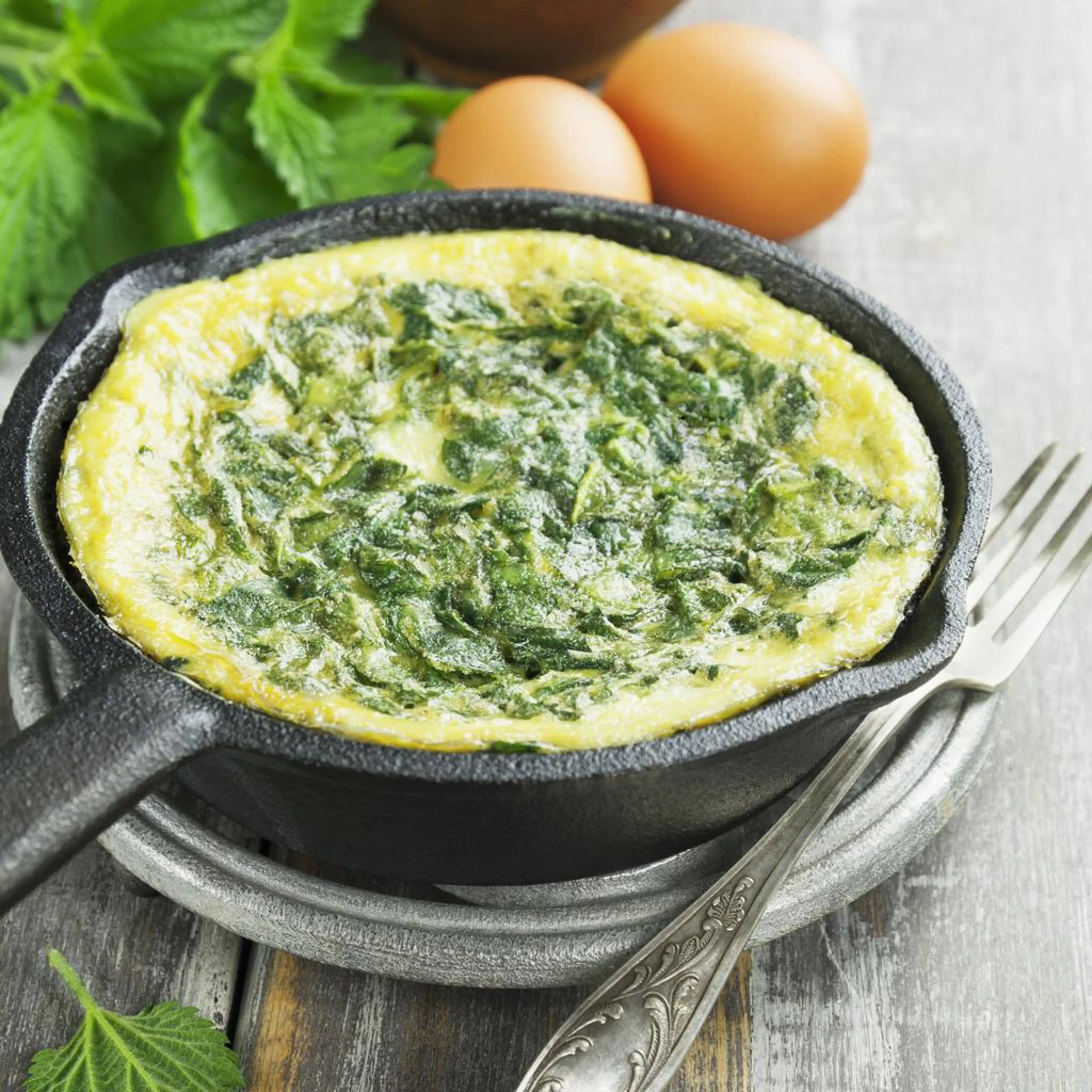 Omelette à la menthe