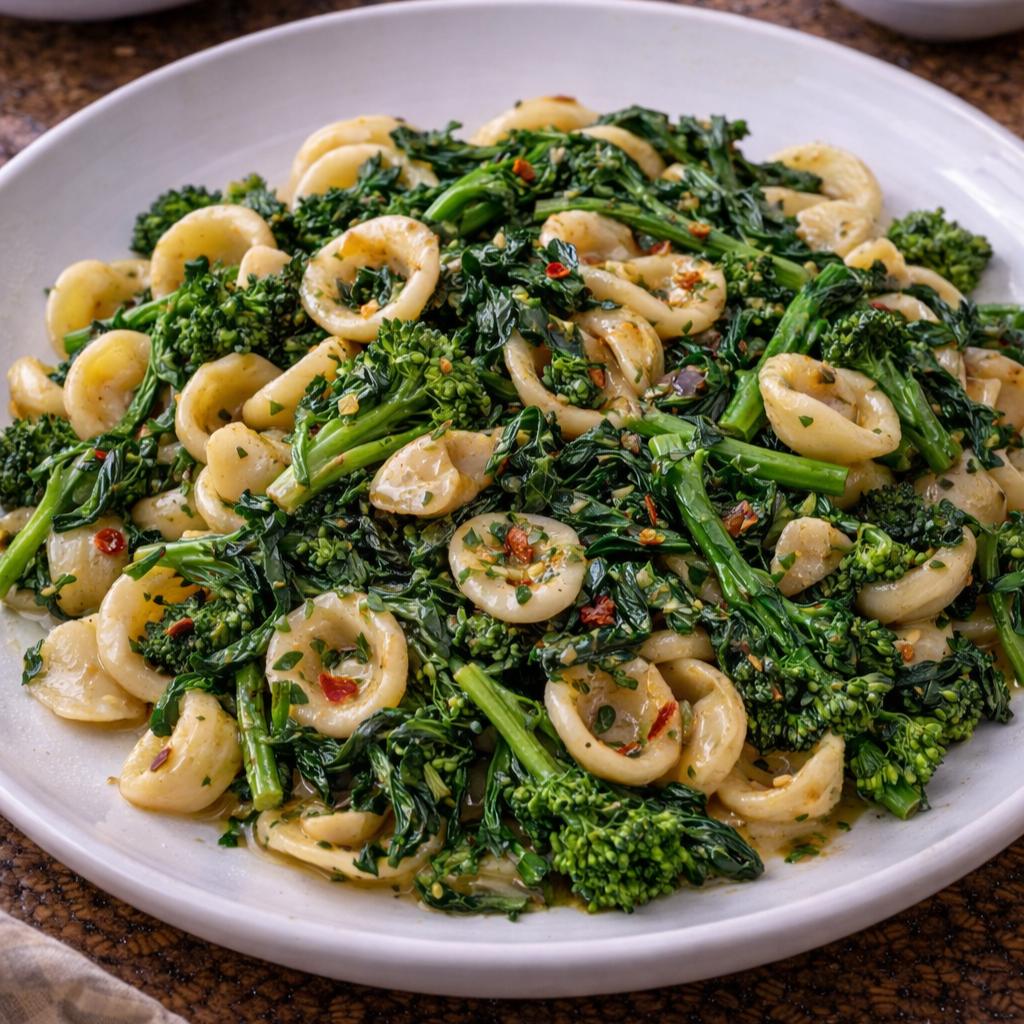 Orecchiette Turp Yaprakları ile