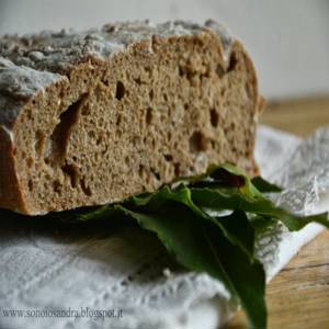Cooked Bread with Bay Leaf