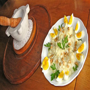 La foto della ricetta Baccalà Alle Noci di Tuduu adatta a Diete senza lattosio, diete senza glutine, pescetariani.