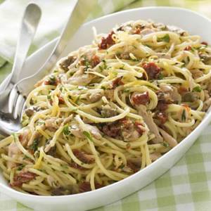Pasta con alcaparras