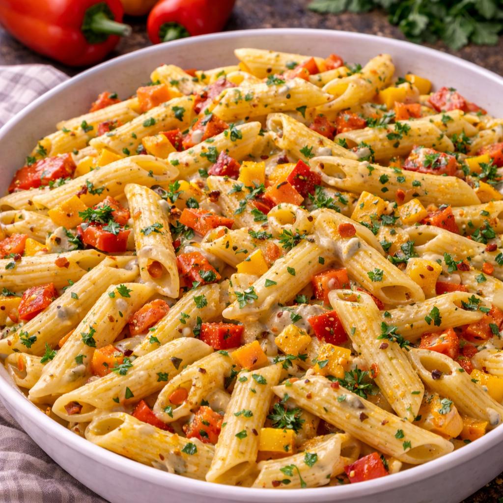 Pasta con pimientos
