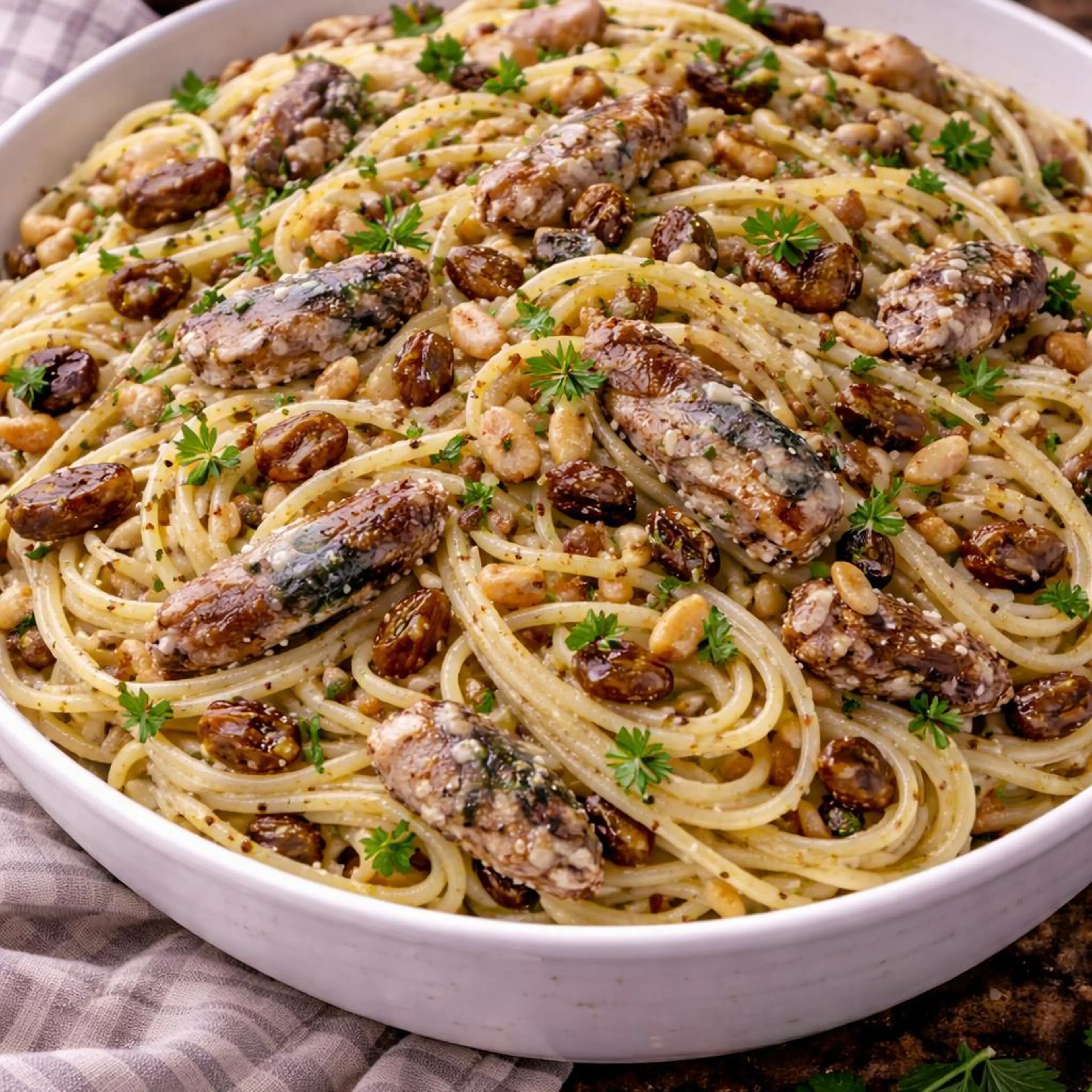 Pasta con sardinas