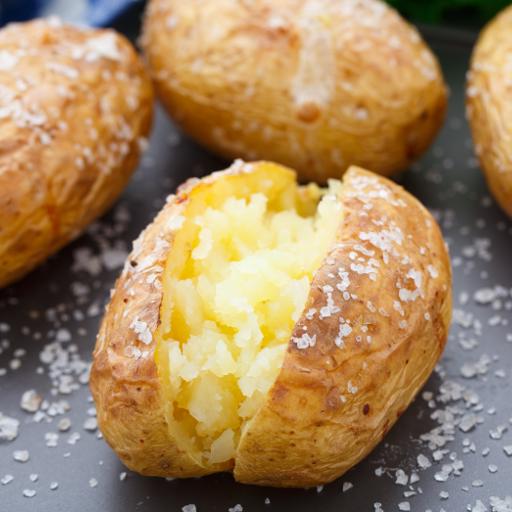 Baked Potatoes in Foil with Yogurt