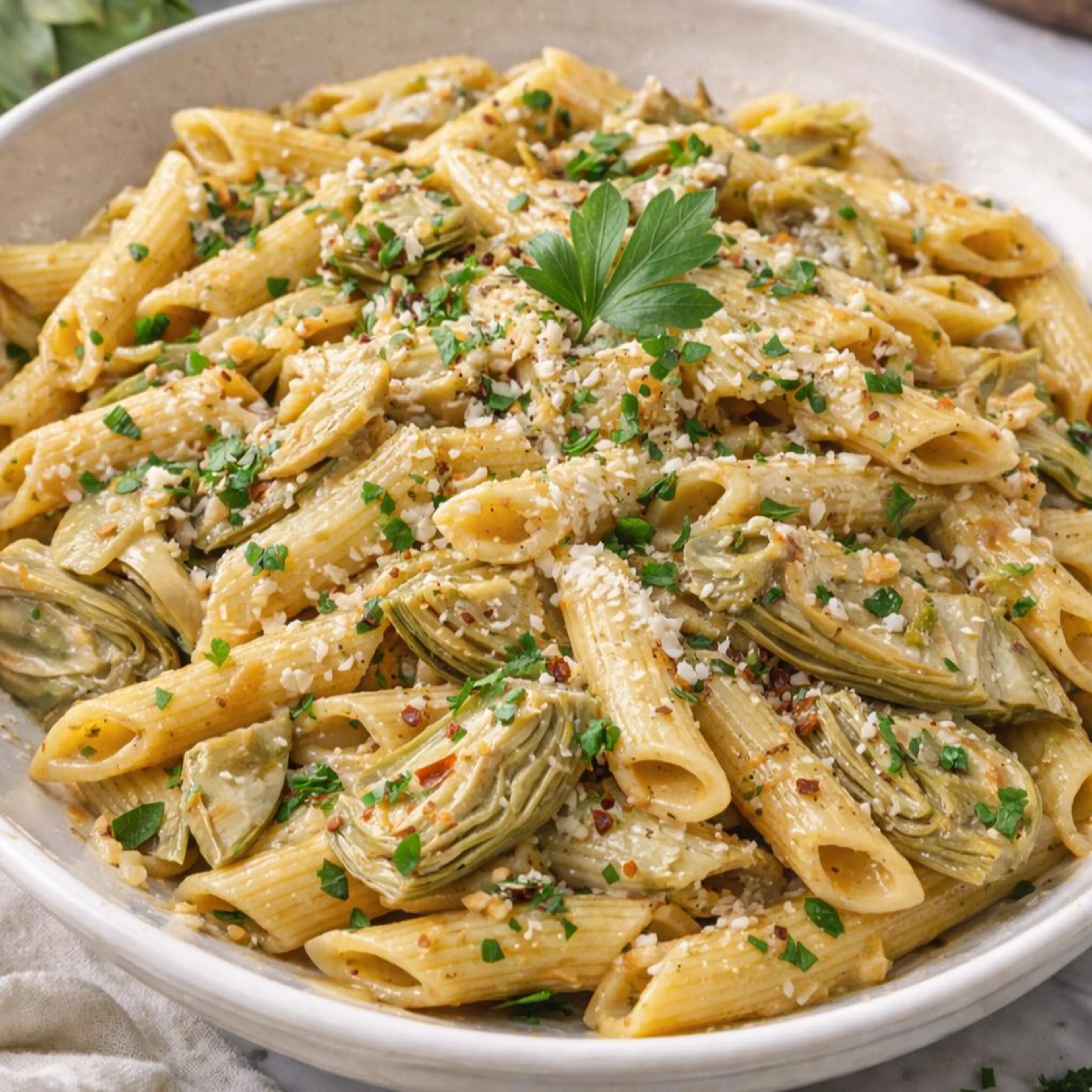 Пеннетте с артишоками