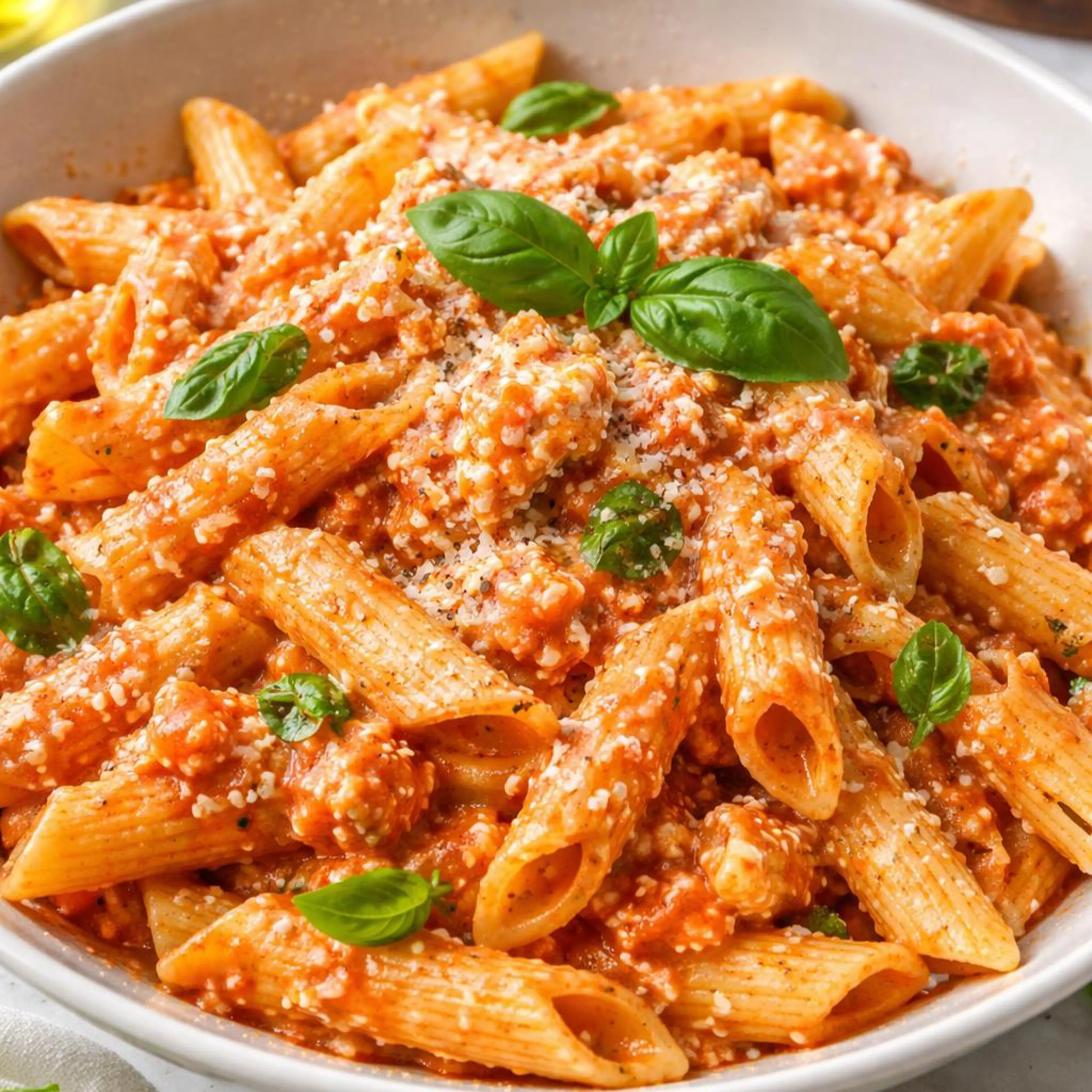 Ricotta ve domatesli pennette