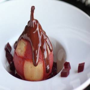 Pere cocidas con jengibre