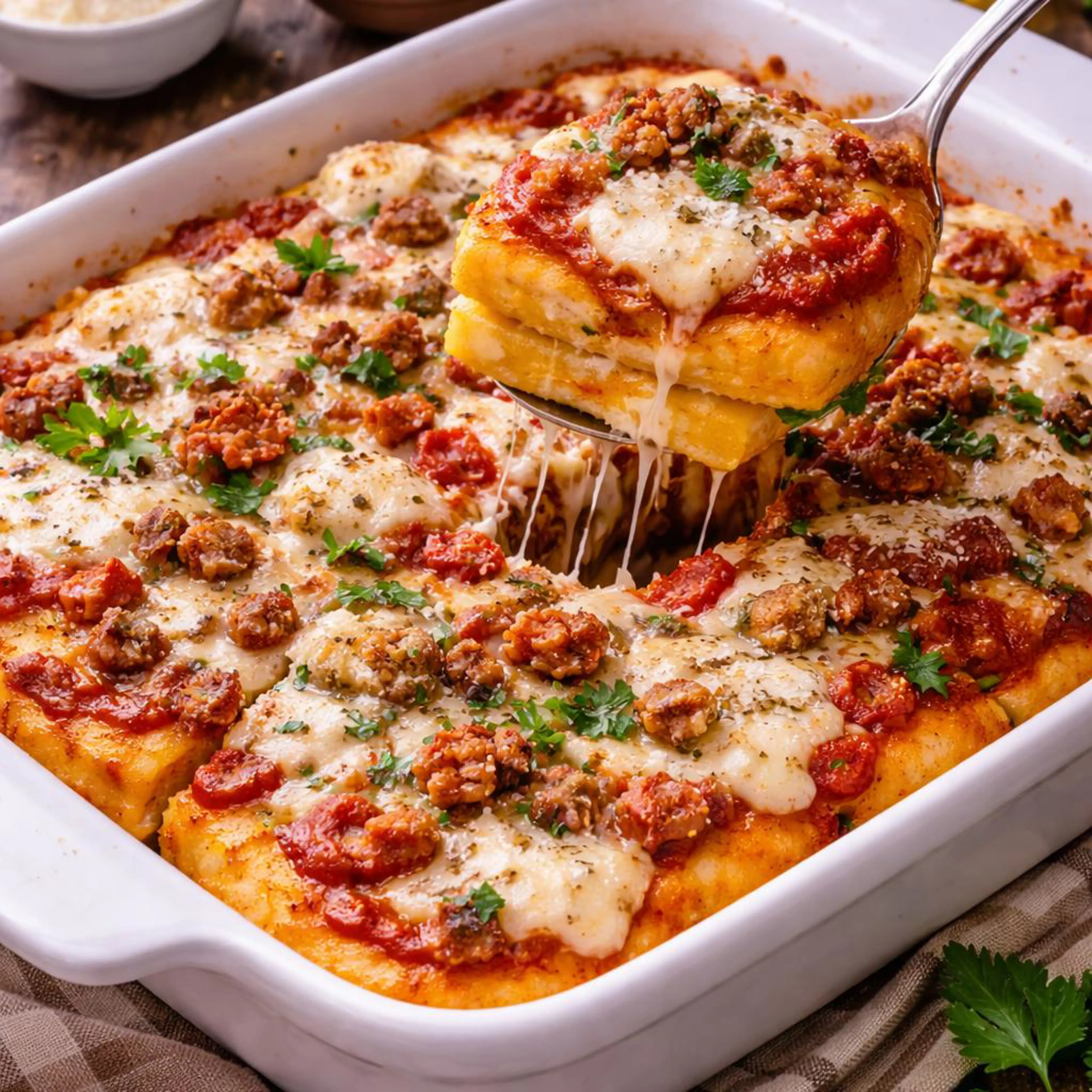 Polenta with tomato