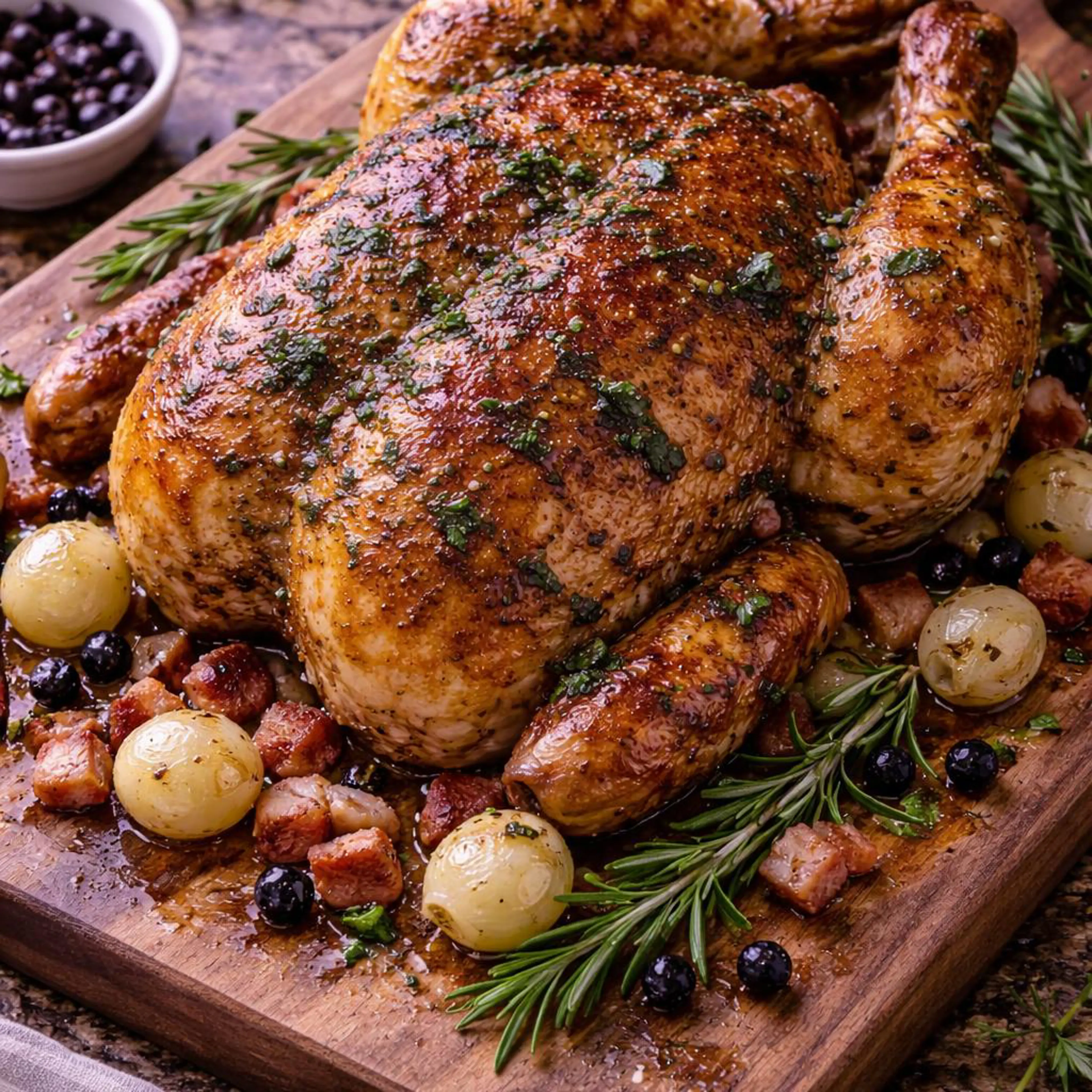Hähnchen mit Wacholder