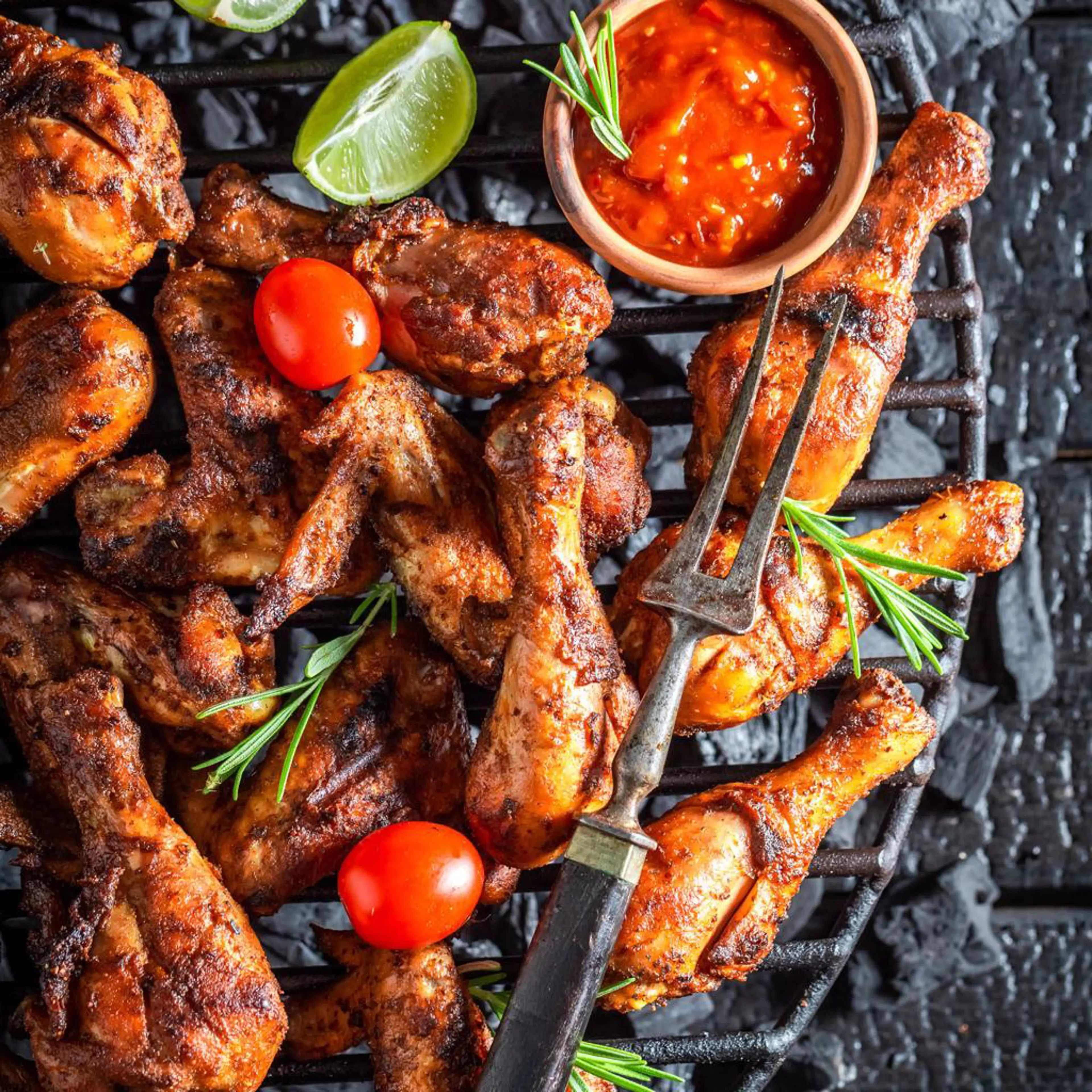 Frango grelhado com aromas