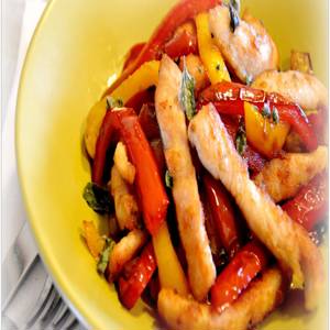 دجاج بالفلفل الأخضر