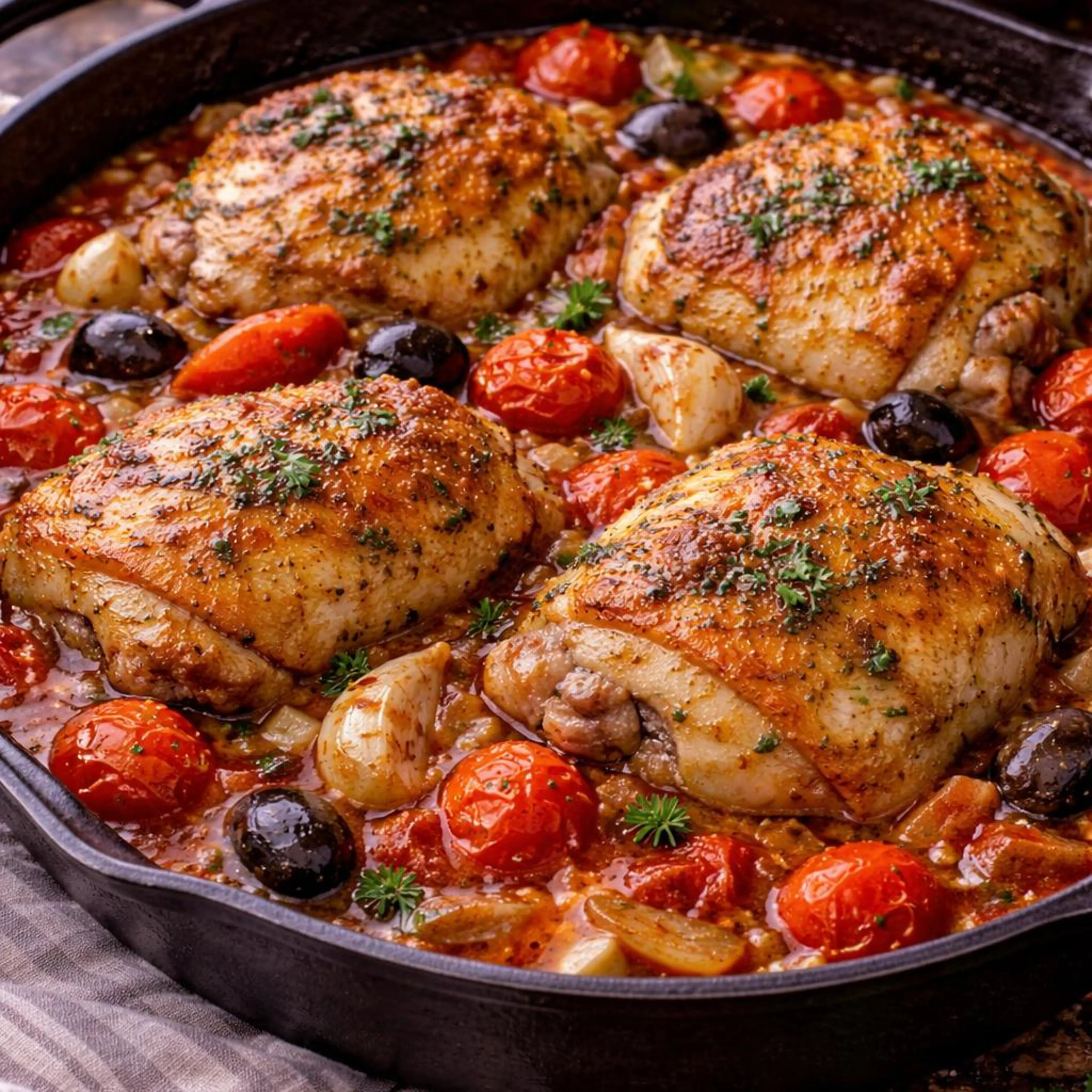 Frango no potacchio
