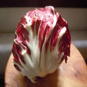 Bundázott vörös radicchio