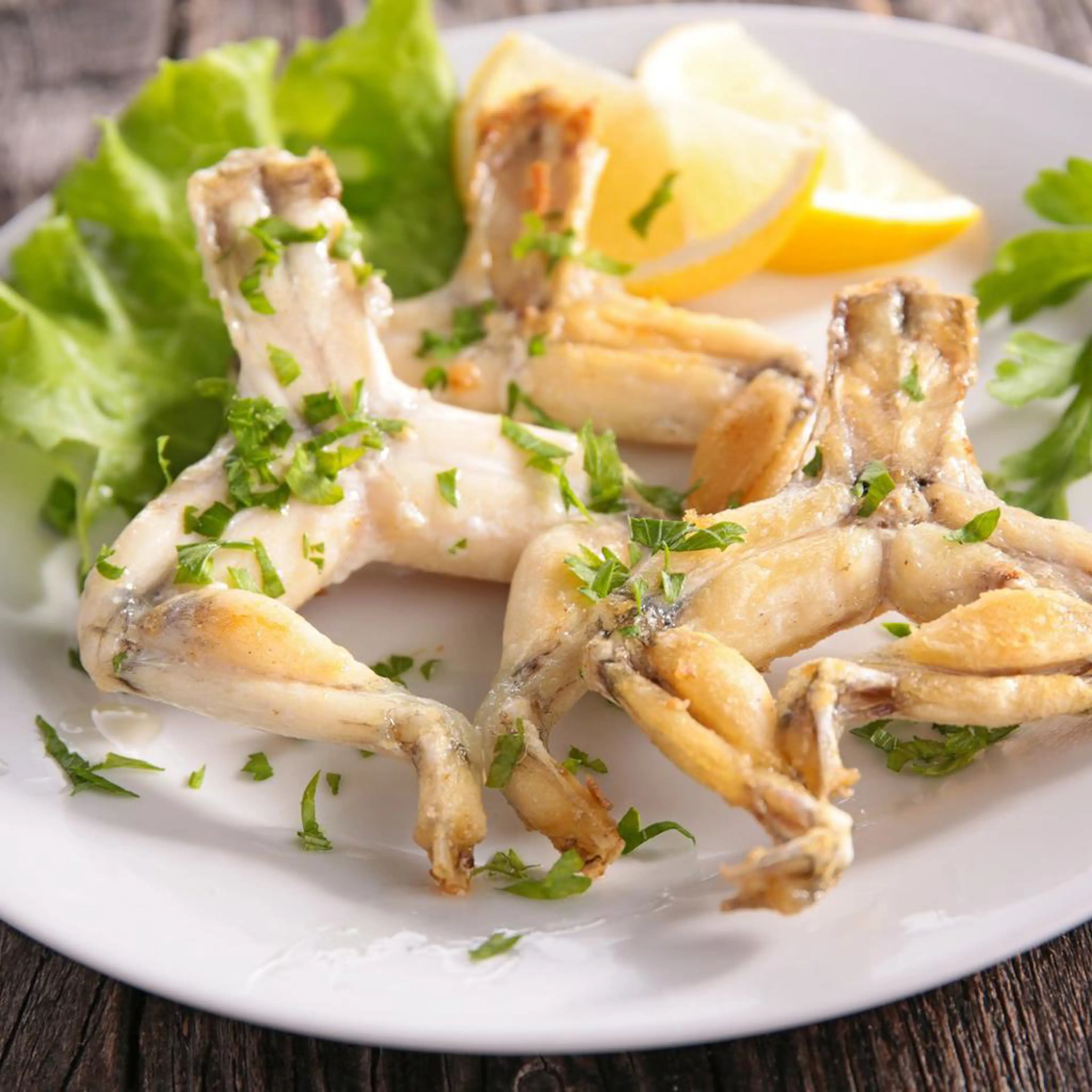 Fried frogs