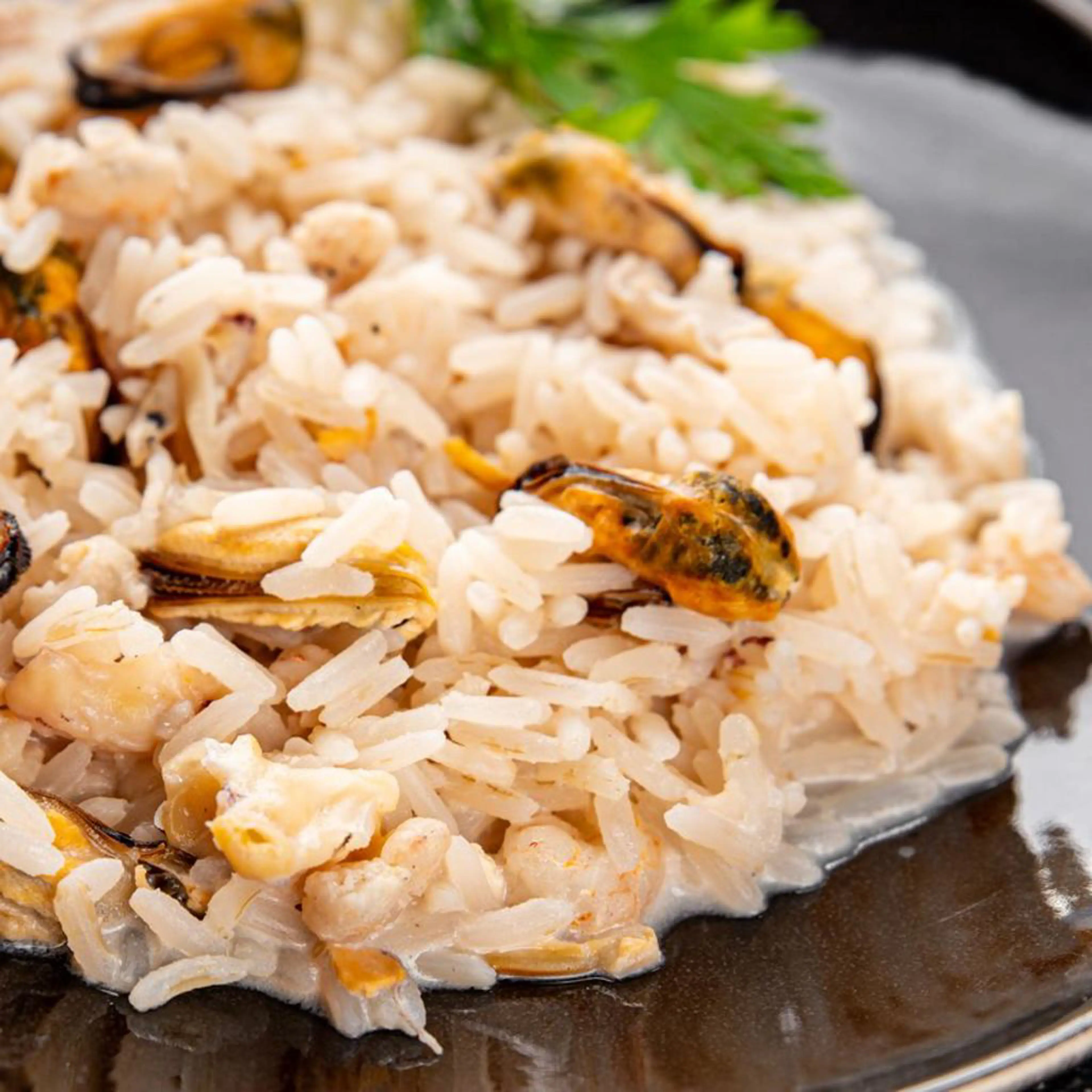 Rice and mussels