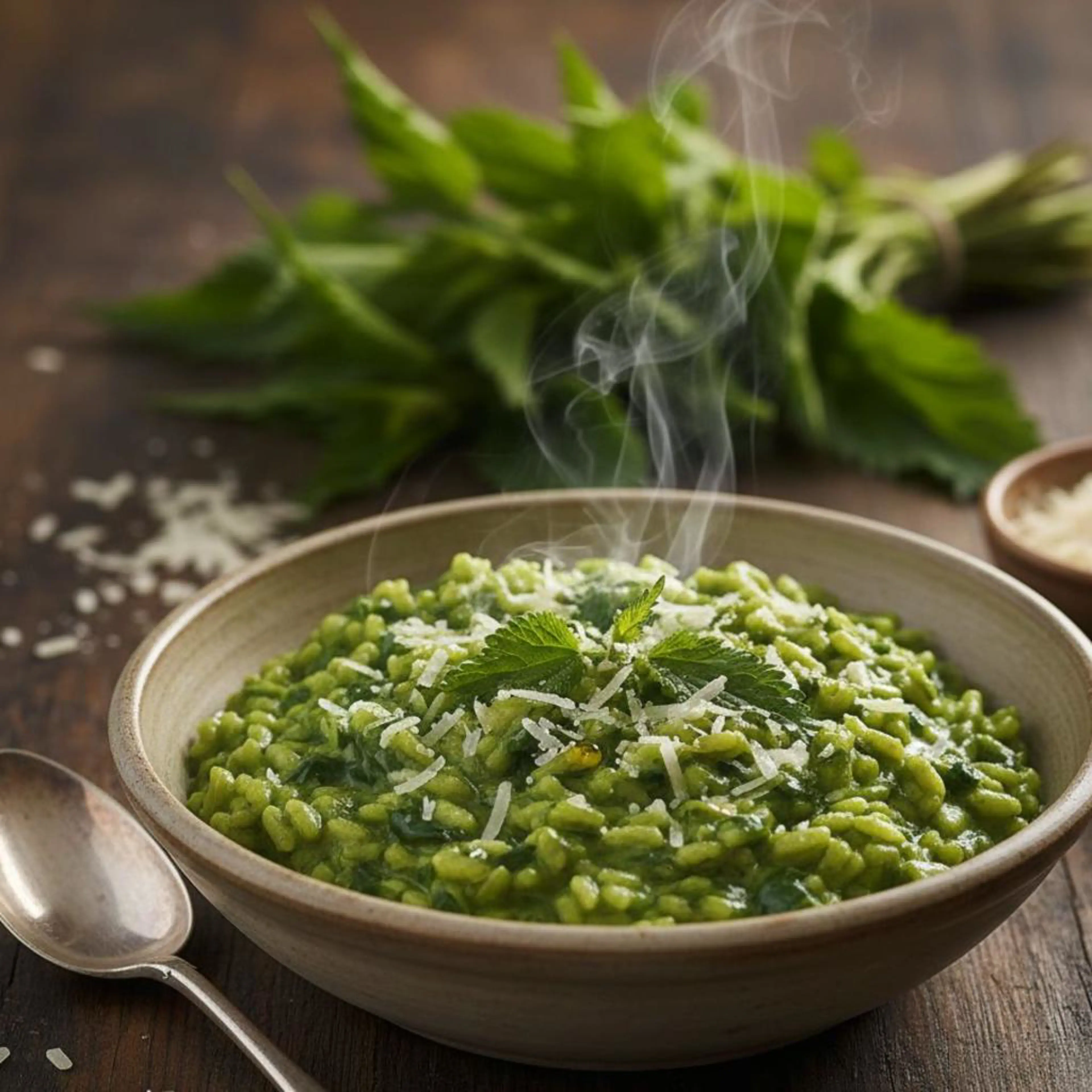 Risotto mit Brennnesseln