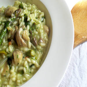 Risotto con espárragos