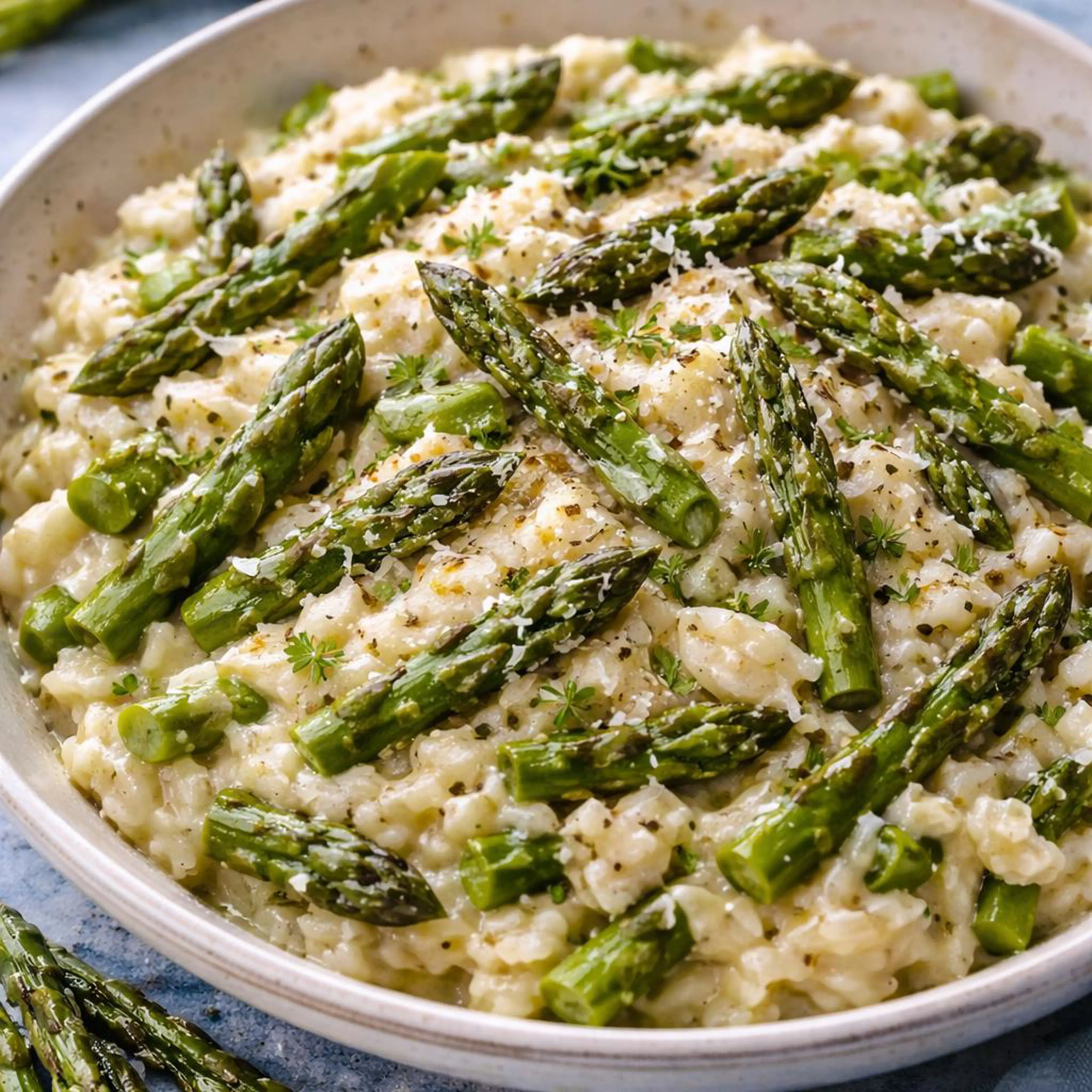 Kuşkonmazlı risotto