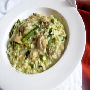 Risotto mit Pilzen und Spargel