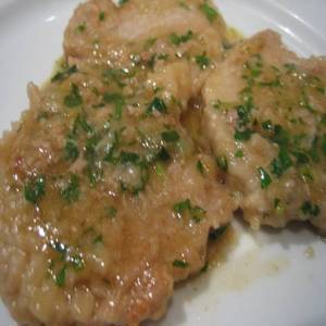 Escalopes de vitela no forno