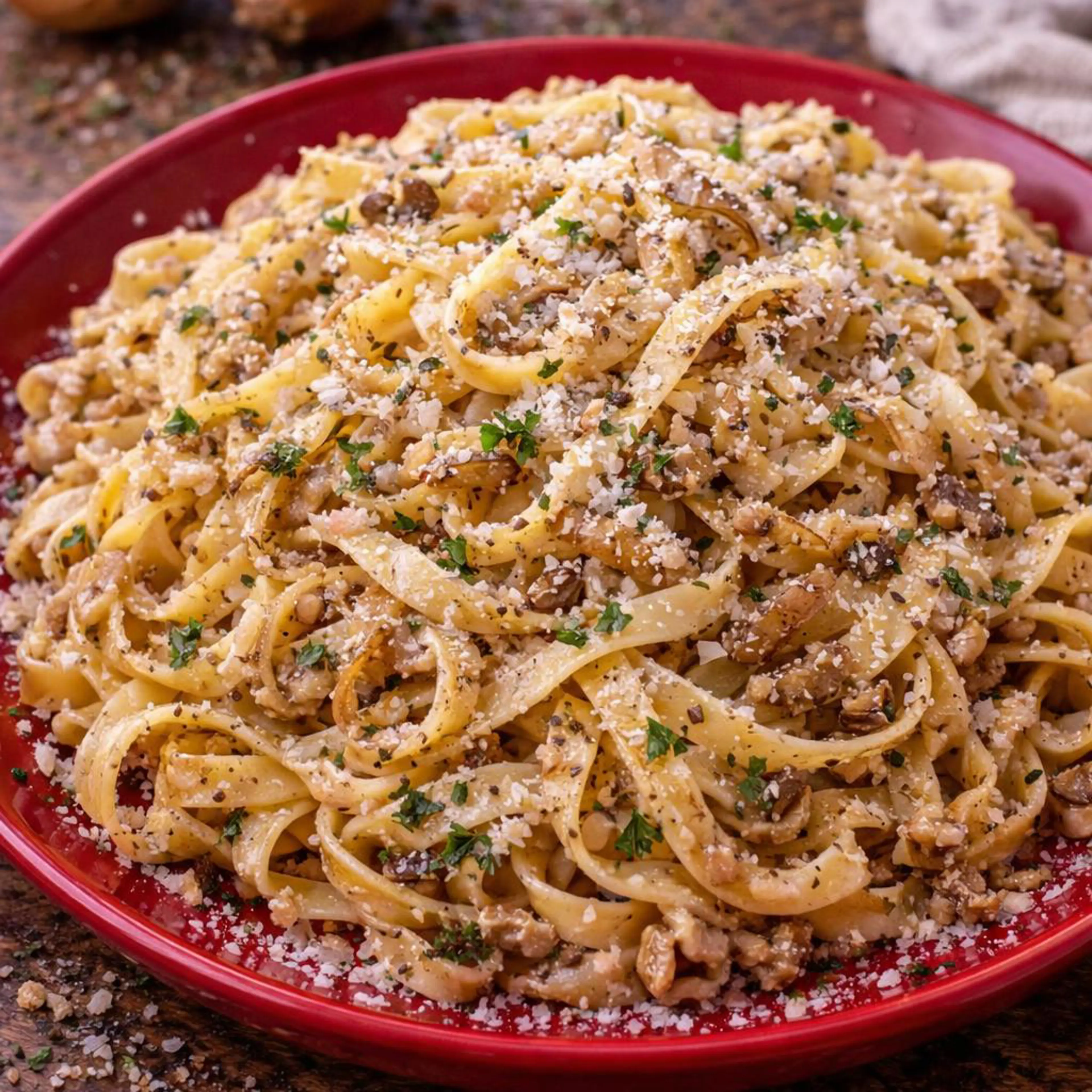 Soğanlı tagliatelle