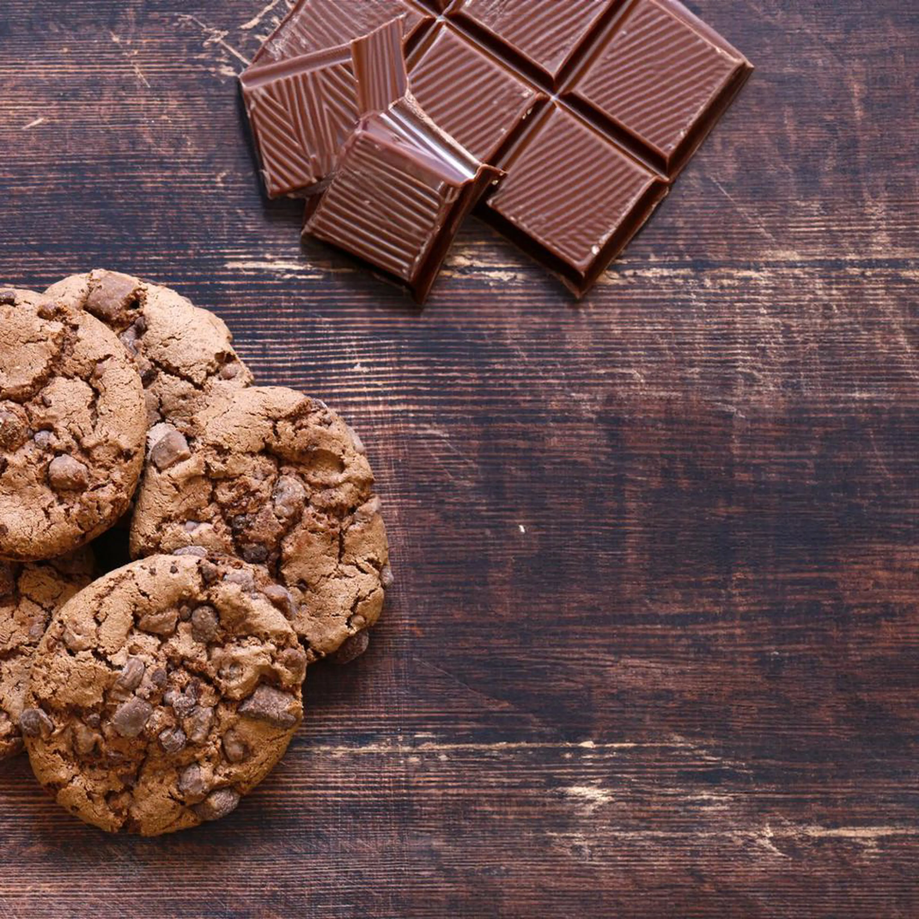 Biscoitos com gotas de chocolate