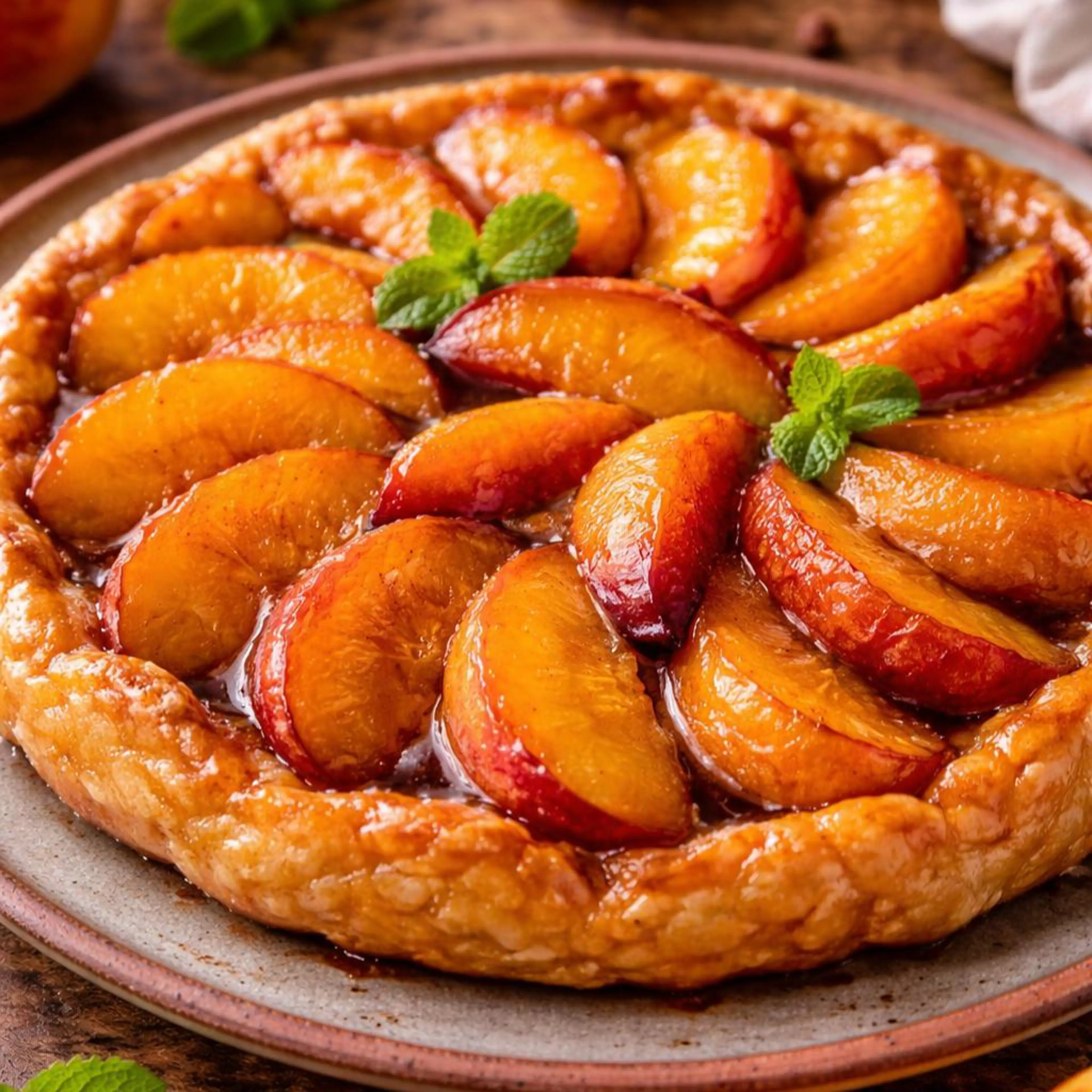 Tarte tatin de pêssegos