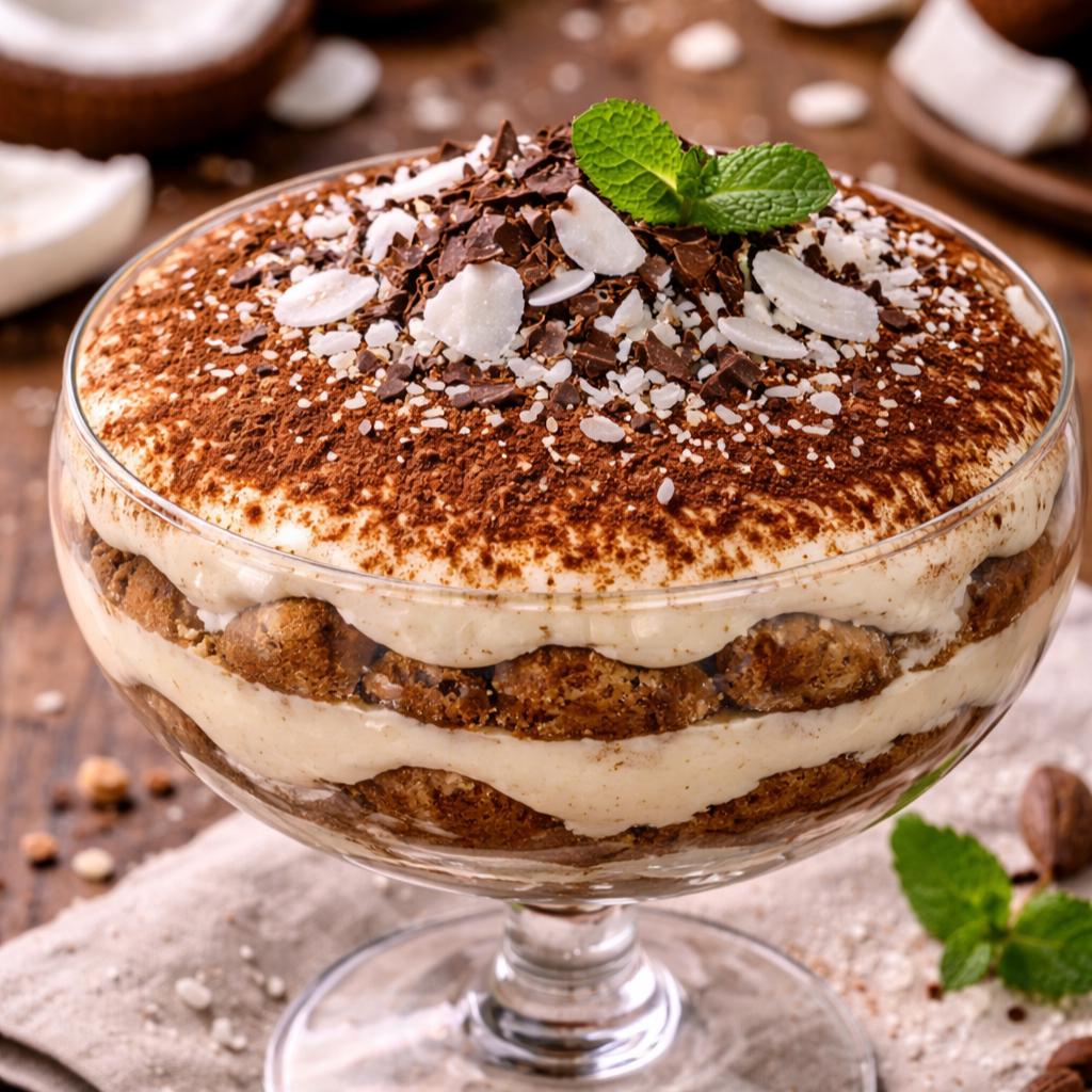 Tiramisù al cocco e cacao