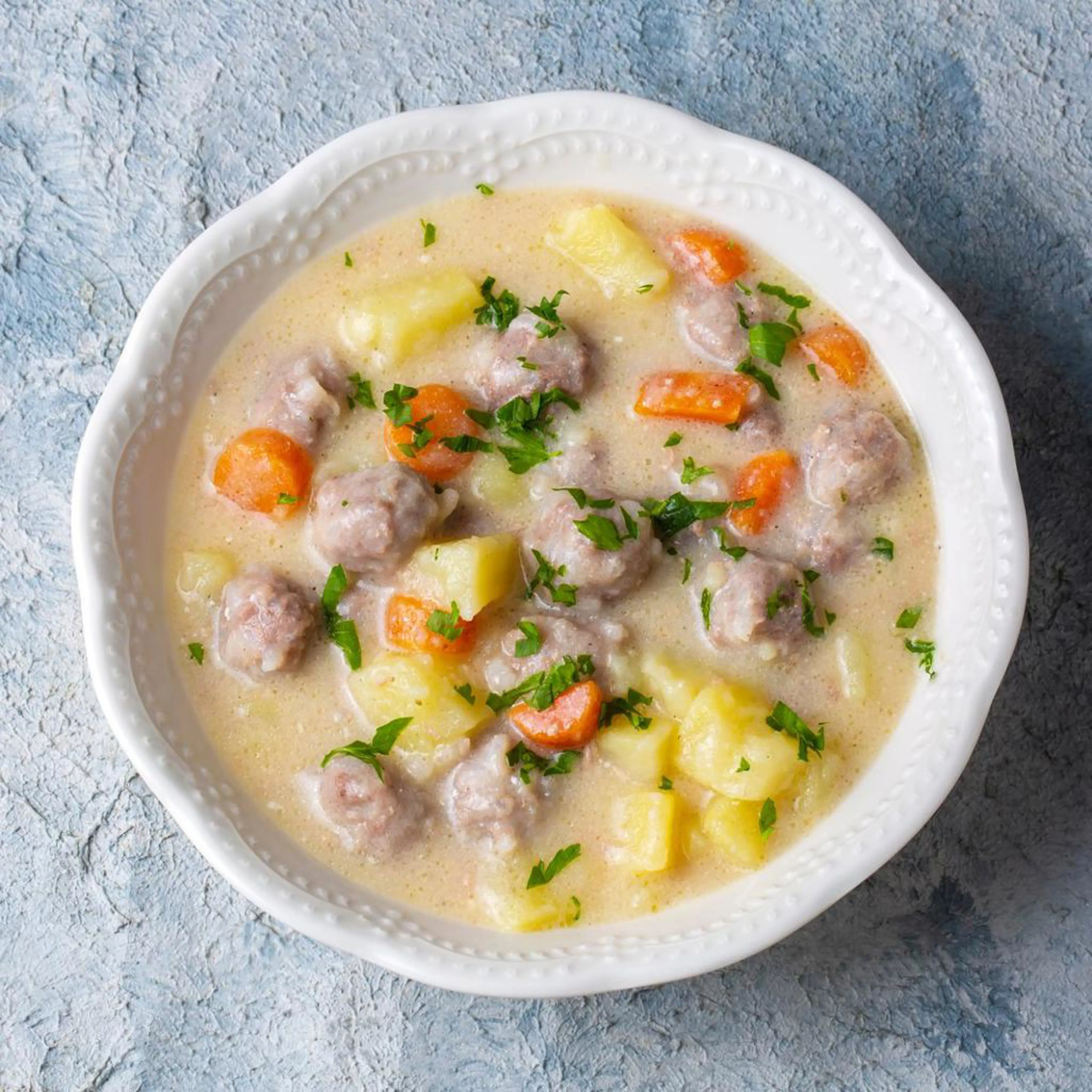 Blanquette med kalvkött