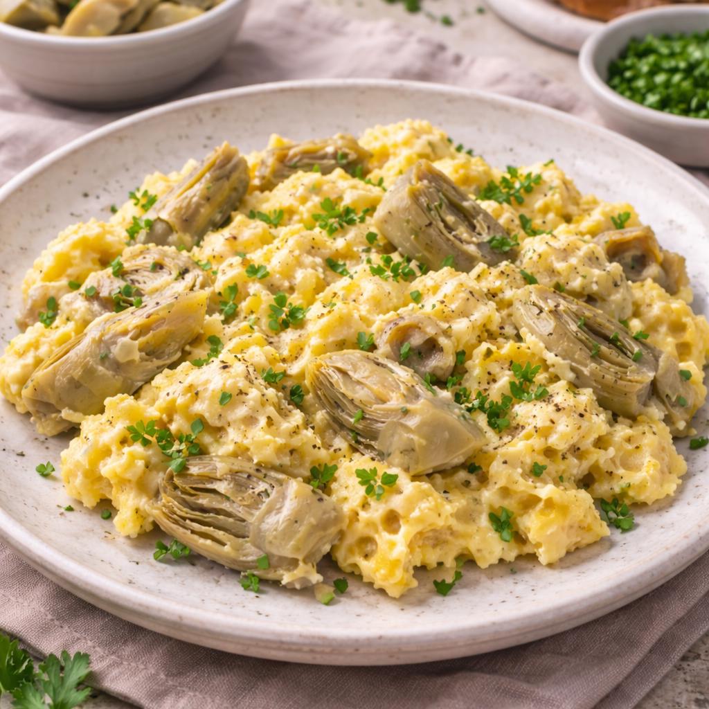 Scrambled Eggs with Artichokes