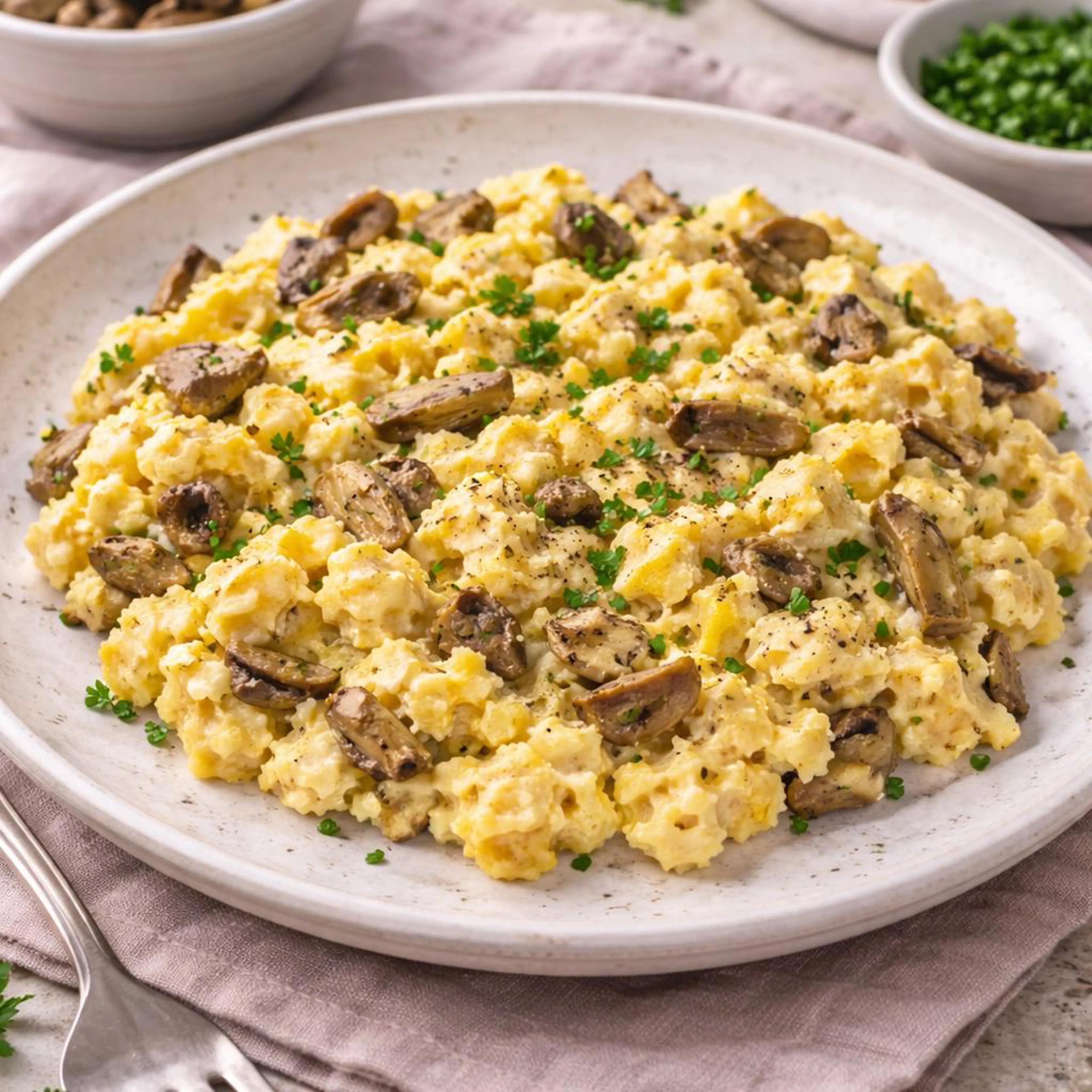 Scrambled Eggs with Mushrooms